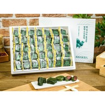 정선 수리취떡 밥알인절미+밥알찹쌀떡 반반혼합세트 [선물용 밀봉포장], 보자기, 밥알수리취인절미 35개입+밥알찹쌀떡 35개입
