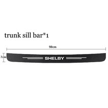 머스탱컨버터블 포드머스탱GT 호환용 자동차 문틀 보호대 탄소 섬유 문턱 스티커 포드 쉘비 코브라 500 엠블럼 머스탱용 액세서리, 1, 1개