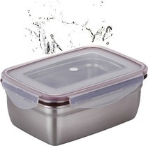 국산 포스코304 스텐밀폐용기 직사각 반찬통, 스텐 직사각 6-2호 2000ml