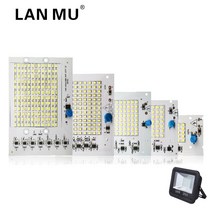 LED 램프 칩 220V SMD 전구 2835 스마트 IC Led 조명 입력 10W 20W 30W 50W 100W 야외 투광 조명용, AC 200-240V, 웜 화이트