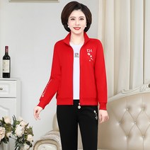 캐쥬얼 운동 가디건 엄마 트레이닝복세트 봄가을 50대 중노년층 여성의류 쓰리 피스이다 빅사이즈 2183961015