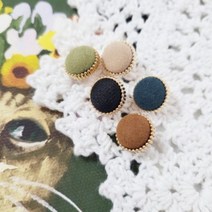 귀여운 플란넬의 12.5mm 2개set 단추, 블루그린