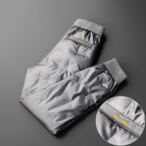 겨울용 남성 패딩 팬츠 스키장 캠핑 차박 깔바지 보온, 블랙 (w08)