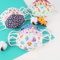 별과모래 봄가을 유아동/키즈 면 캐릭터 입체마스크, 봄가을용 마스크 유아용/08.북유럽BL