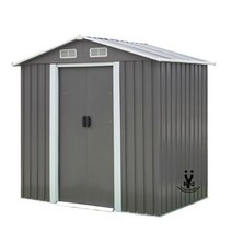 7x4 레드와이 스틸창고 넉넉한 사이즈 농막 간이 조립식 청소도구 보관함 전원주택 필수템, 7x4(그레이)(2월 중순 순차발송)