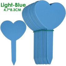 용품 50PCS 방수 정원 식물 레이블 플라스틱 태그 보육 마커 꽃 냄비 모 종 쓰기 기호 DIY 장식 도구, [01] 50 개, [04] Light Blue 4.7x8.3cm