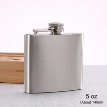 위스키바이알 양주공병 고로쇠물병 위스키 병 힙 플라스크 술꾼 알코올 휴대용 Drinkware 스테인레스, CN, 5 oz, 5oz