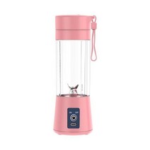 미니푸드블랜더 텀블러 소형 믹서기 휴대용 블렌더 믹서 전기 과즙 기계 스무디 블렌더 미니 푸드 프로세서 개인 블렌더 주스 블렌더, 분홍색