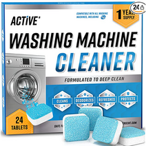 미국직송 ACTIVE 베스트셀러 Washing Machine Cleaner Descaler 세탁기용 딥 클리닝 드럼 내부 청소 세탁조 클리너 24팩 발포형정제 (1년분)