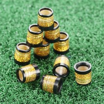 10Pcs 플라스틱 골프 Ferrules 팁 크기 0.370 골프 슬리브 페럴 골프 아이언 클럽 샤프트 액세서리 9.3x14x13.8mm, Gold