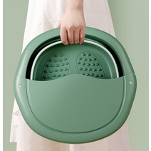 족탕기 족욕 폴딩 접이식 족욕탕 수족냉증 미니족욕기 일체형 지압 풋케어 스파 발마사지 폴딩 SPA 족욕기, 그린