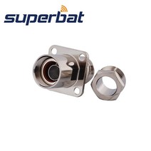 RG214 RG8 LMR400 케이블 용 4구패널 마운트 RF 동축 커넥터가있는 Superbat N 클램프 잭