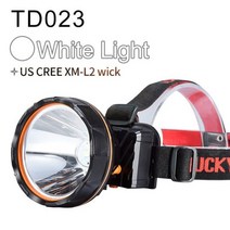 LUCKYLAKER 충전식 야간 낚시 헤드라이트 초고도 방수 헤드라이트 야외 낚시 캠핑 사냥 채굴용, TD023white, CHINA