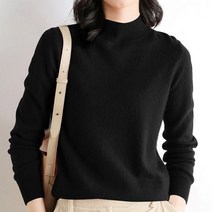 데일로엔 여성용 솔리드 비스코스 라운드 여성 긴팔 반폴라