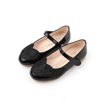 J39 여아용 빅하트구두 글리터 구두