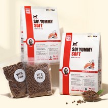 노견사료 소화잘되는 키블 사료 부드러운 말랑한 사료, 치킨&크릴 1.2kg