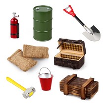 금속 시뮬레이션 데코 액세서리 부품 1/10 RC 크롤러 자동차 축 SCX10 90046 AXI03007 Traxxas TRX4 TRX6 Redcat MST|부품 & 액세서리|, 단일, 1개, INA-09