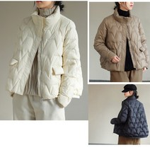 유나네 오리털100 따뜻한 덕다운패딩 m109 경량 하이넥 패딩 점퍼 3컬러 겨울