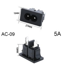 인렛 플러그 핀 커넥터 3 IEC320 C14 전기 소켓 LED 250V 로커 스위치 황동 10A 퓨즈 컴퓨터 마운트 액세, 15 1PCS   AC-09