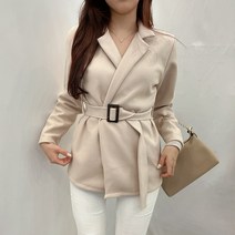 VANANA2 국내제작 여성 벨트 원피스 미디 코트 자켓 2color