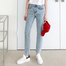 피글리 여성용 스판 슬림일자핏 아이스진