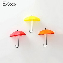 3 개/몫 우산 모양의 교수형 홀더 크리 에이 티브 키 랙 옷걸이 벽 후크 부엌 주최자 욕실 액세서리 홈 장식, e