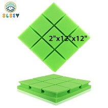방음 패널 61224pcs 어쿠스틱 폼 패널 방음 스튜디오 벽용 소음 차단 흡음 스폰지 패널, pmfk3x3-녹색, 24개, 고밀도