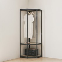 몬스터랙 행거 코너형 W700 코너행거 코너장 드레스룸 드레스룸행거 시스템행거 철제행거 선반행거, 블랙_FD