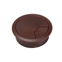 PC 컴퓨터 책상 플라스틱 그로멧 테이블 케이블 깔끔한 와이어 홀 커버, Dark brown_60mm