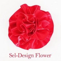 M플라워코사지 레드 빨간색 꽃브로치