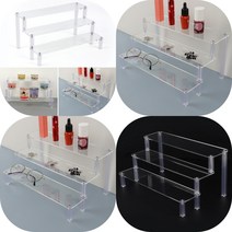 마트498 조립식 아크릴 3단 진열대 쇼케이스 판매대 아크릴장식장 전시대 진열장 편의점 마트 받침대 화장품