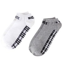 남자 바닥 체크 무늬 데일리 발목 양말 5켤레