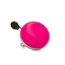 Kickstand Cycleworks 클래식 비치 크루저 딩동 자전거 벨 매트 블랙, Magenta