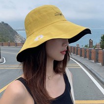 데이지리버시블 여성 벙거지 양면 모자 썬캡 여름 자외선차단 패션 햇빛가리개 골프 등산 접이식 포니테일 쿨캡 썸머 버킷햇