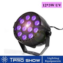 노래방 미러볼 조명 가정용 led 싸이키 UV 라이트 사운드 파티 플랫 블랙 DMX 512 LED 파 바이올렛 스트로보스코프 디스코 효과 무대 클럽 홈 DJ용, CN_12 UV Light Mini | AU 플러그
