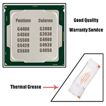 피씨 인텔 LGA 1151 전문가 작업자용세서 펜티엄 G4400 CPU G4560 G5500 써멀 그리스 포함 셀러론 G3930, 07 G5420 and Grease