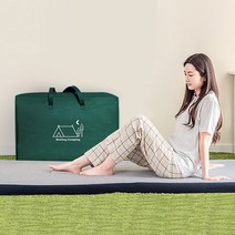이슬립 메모리폼 캠핑 매트리스 (가방포함 / 1인용티싱글 75x200x5cm) 캠핑침구 초경량 메모리폼 캠핑베개 캠핑용품 차박용품 차박이불 캠핑침구 텐트침구 야외용베개 매트, 매트리스+캠핑베개2(그레이+화이트)