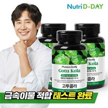 [뉴트리디데이] 병풀추출분말 고투콜라 타블렛 3병 9개월분, 상세 설명 참조, 상세 설명 참조