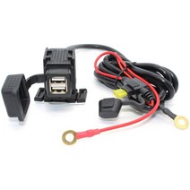 오토바이 USB 충전기 키트 4.2A 듀얼 포트 소켓 퓨즈 O 링 커넥터 아이폰 스마트폰 태블릿 gps용 방수