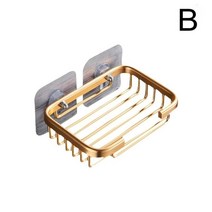 대피실선반 아파트 베란다 창고 선반 정리 벽 마운트 욕실 비누 접시 홀더 주방 스폰지 보관 알루미늄 자체 접착 비누 상자 바구니 랙 홈, b