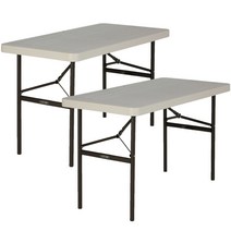 라이프타임 다목적 직사각 테이블 122cm 2PK - 코스트코, 아몬드