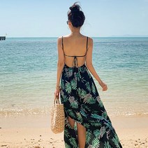 휴양지 백리스 롱 비치 원피스 OP16839F