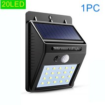 20/30 LED 태양 빛 야외 램프 전원 햇빛 방수 PIR 모션 센서 거리 정원 장식, 01 20LED 1PC