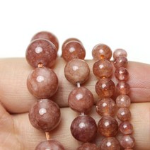 썬스톤 오렌지 월광석 산주 볼 DIY 핸드메이드 스트링 크리스털 소재 팔찌 목걸이, 최적화태양석10mm약38개