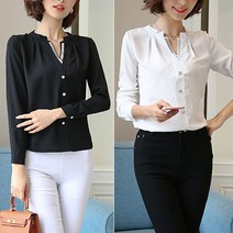 Joyce shop 오래달리기 여성 블라우스 슬링 쉬폰 봄 가을