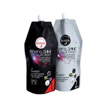 보스닉 벤토 샤인 헤어 컬러크림 500ml 염색약, 흑색