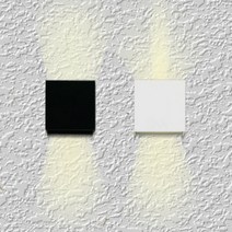 [바보사랑] LED베이직 벽등 (블랙 화이트) (LED칩내장형), 색상/전구:화이트/LED칩내장형(노란불)