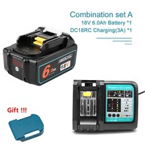 18RC 리튬 이온 배터리 충전기 3A Makita 14.4V 18V Bl1830 Bl1430 전력 충전기 USB Prot 18VRF 냉각 팬, CHINA, 미국, 18RC NO LCD 6000