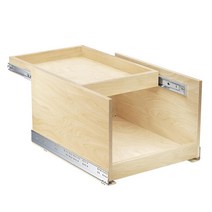 LOVMOR 접이식 이중 서랍 풀아웃 캐비닛 정리함 너비 33.3cm(13½인치) x 깊이 53.3cm(21인치) 부드럽게 닫히는 서랍 슬라이드 포함 전체 연장 레일 선반