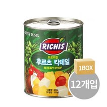 리치스 후르츠 칵테일 850g x 12캔 트로피칼, 리치스 후르츠 칵테일 850g x 12